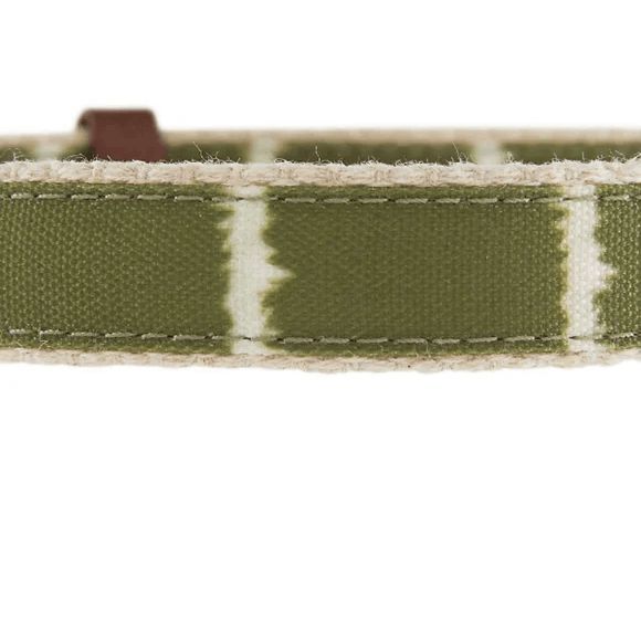 Top Paw Linen Adjustable Stripe Tie Dye Hunting Green Dog Collar Size‎ Large - Picture 2 of 6